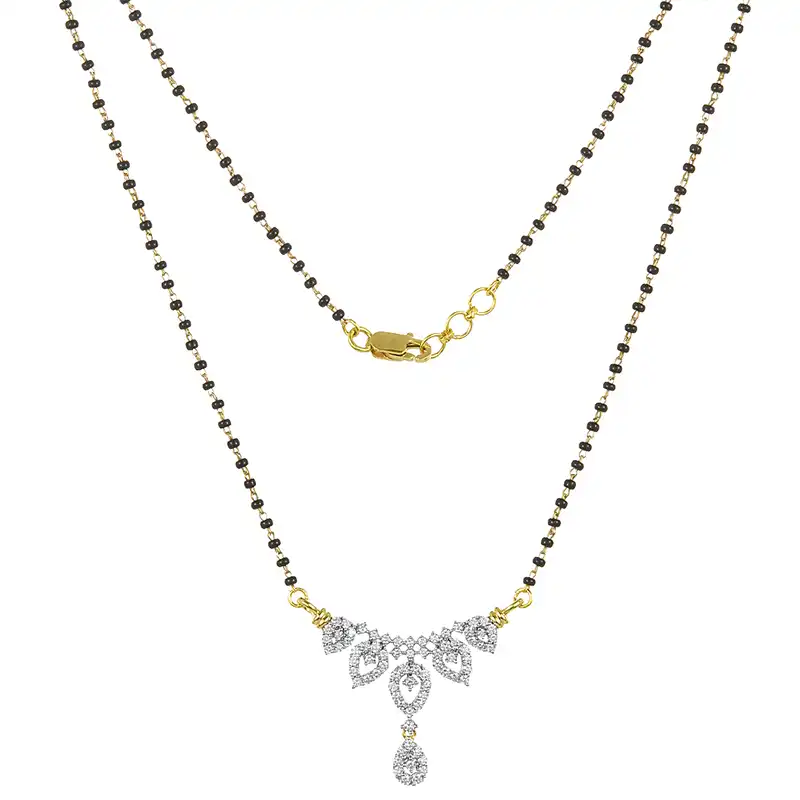 18K White and Yellow Gold and Diamond Mangalsutra